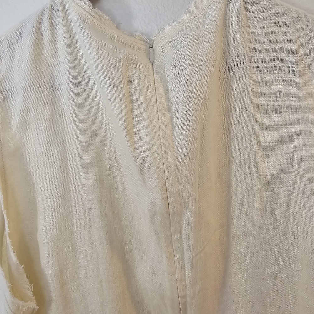 Zara Cream Textured Dress - Picture 8 of 9